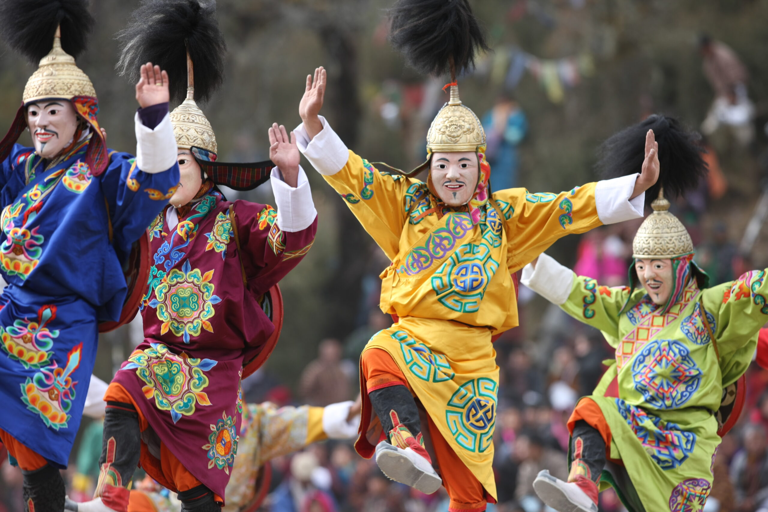 Masked dance at the Druk Wangyel Tsechu, a festival that pays respect to the Royal Bhutan Army
